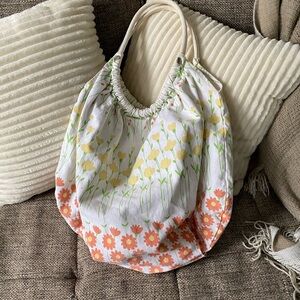 O’Neill Floral Print White and Orange Women's Bag